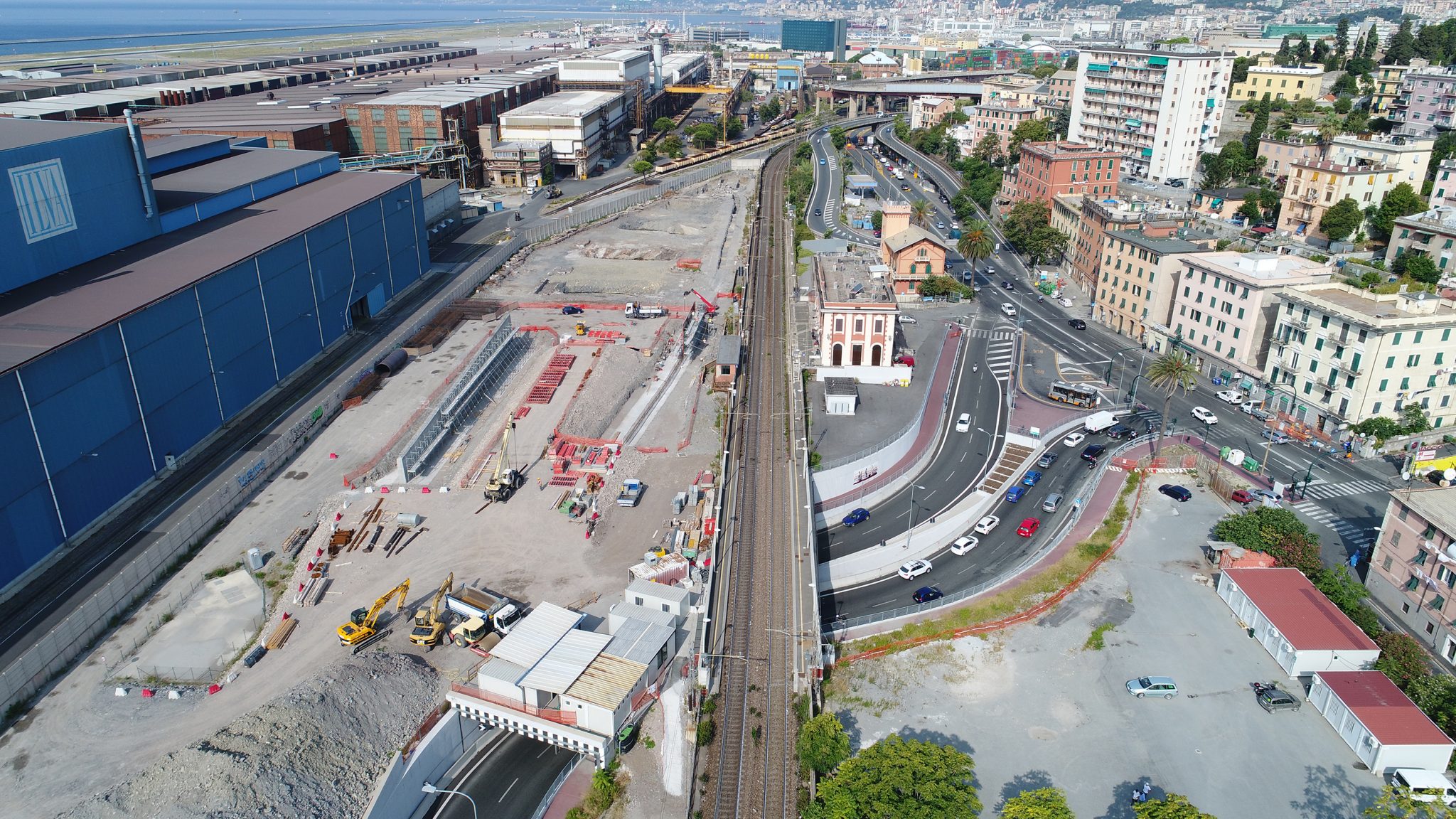 Collegamento strada urbana di scorrimento e lo svincolo autostradale di Genova Aeroporto