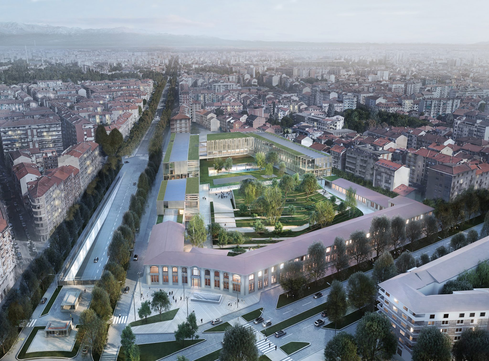 Federal Building in Turin, F&M Ingegneria with Iotti+Pavarani Architects win the masterplan competition