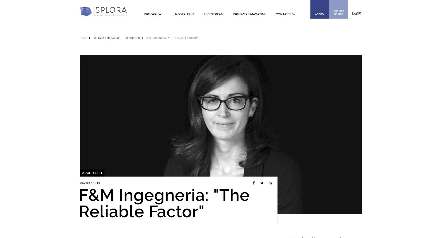 The interview with Gisella Rizzi for Isplora