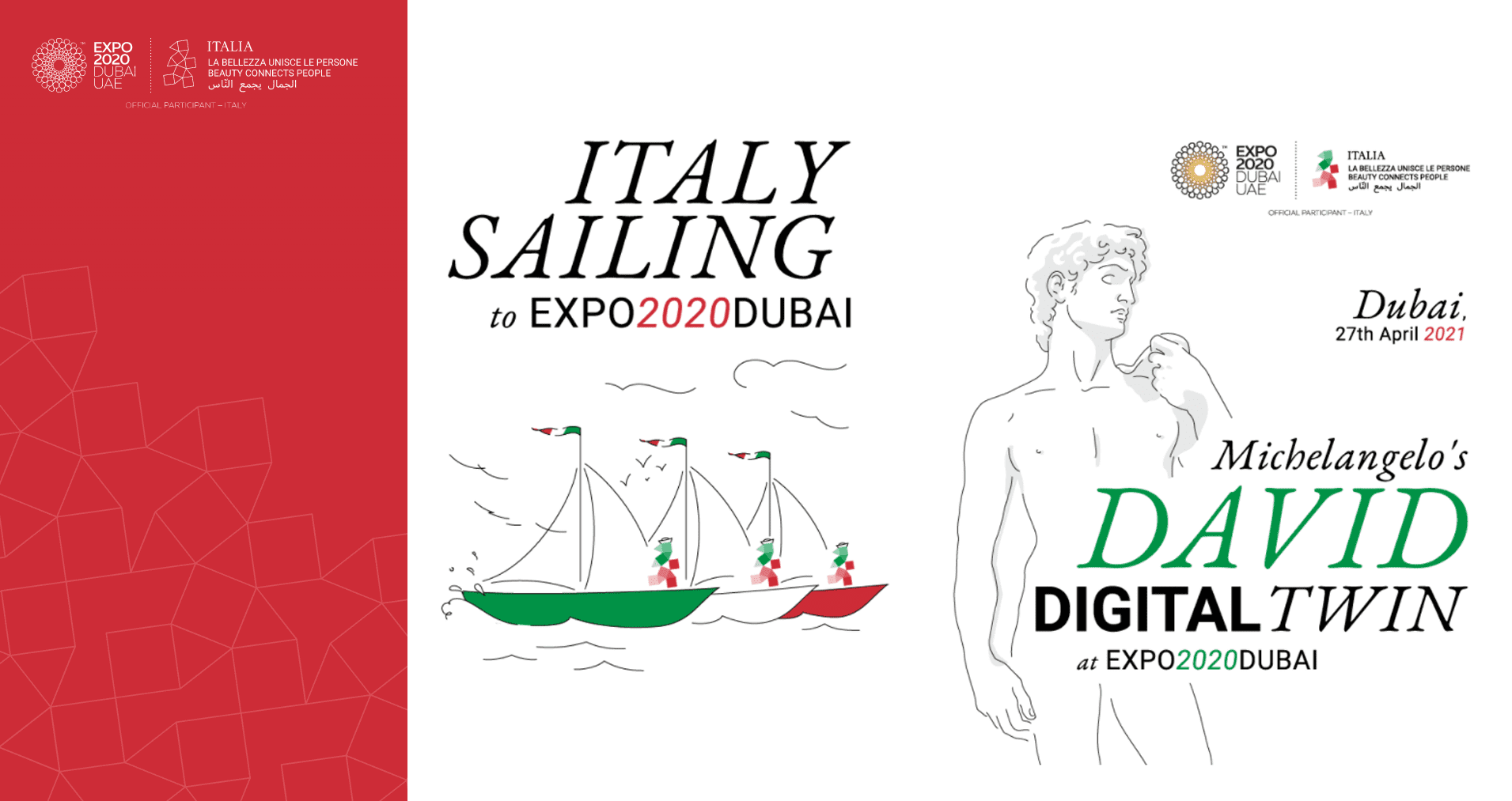MICHELANGELO’S DAVID DIGITAL TWIN AT EXPO 2020 DUBAI – 27th April 2021