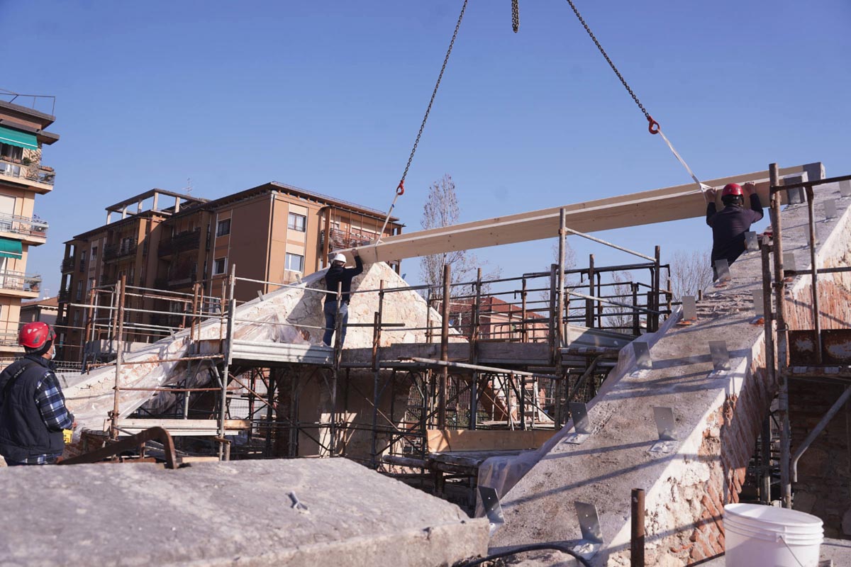 Construction works at the former Austrian Arsenal of Verona