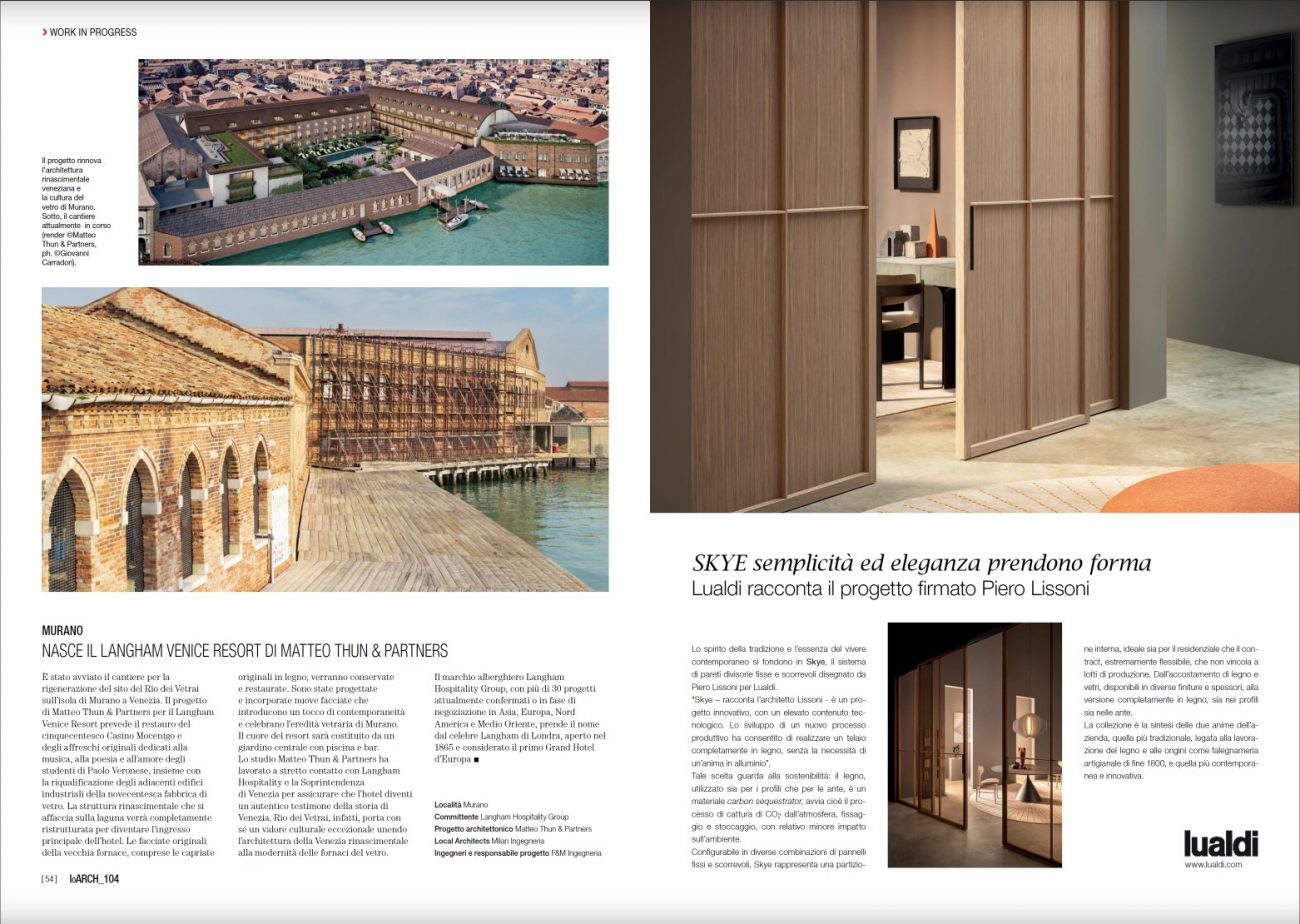F&M Ingegneria – ioArch 104: Langham Venice Hotel – Murano