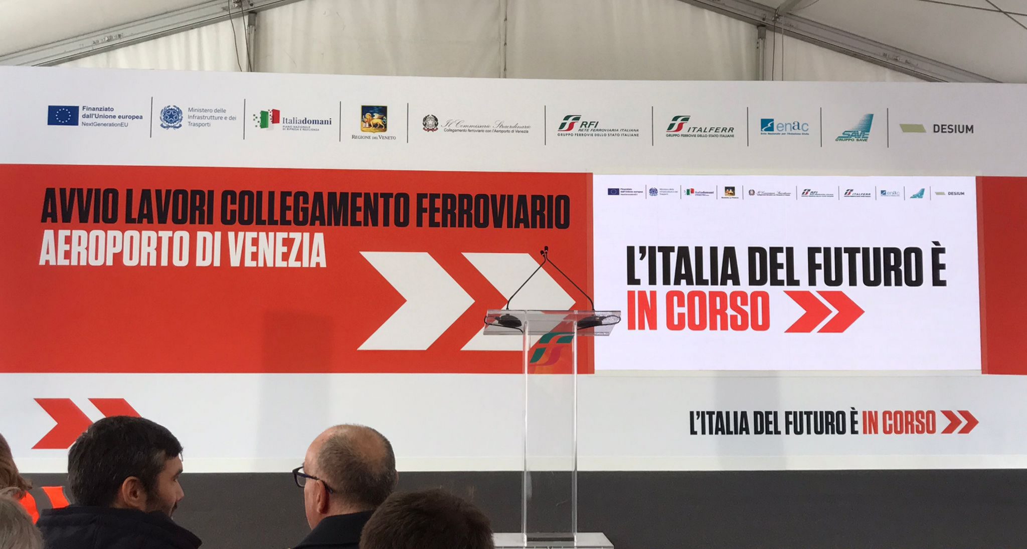 Railway connection to Venice Marco Polo Airport – The inauguration of the works