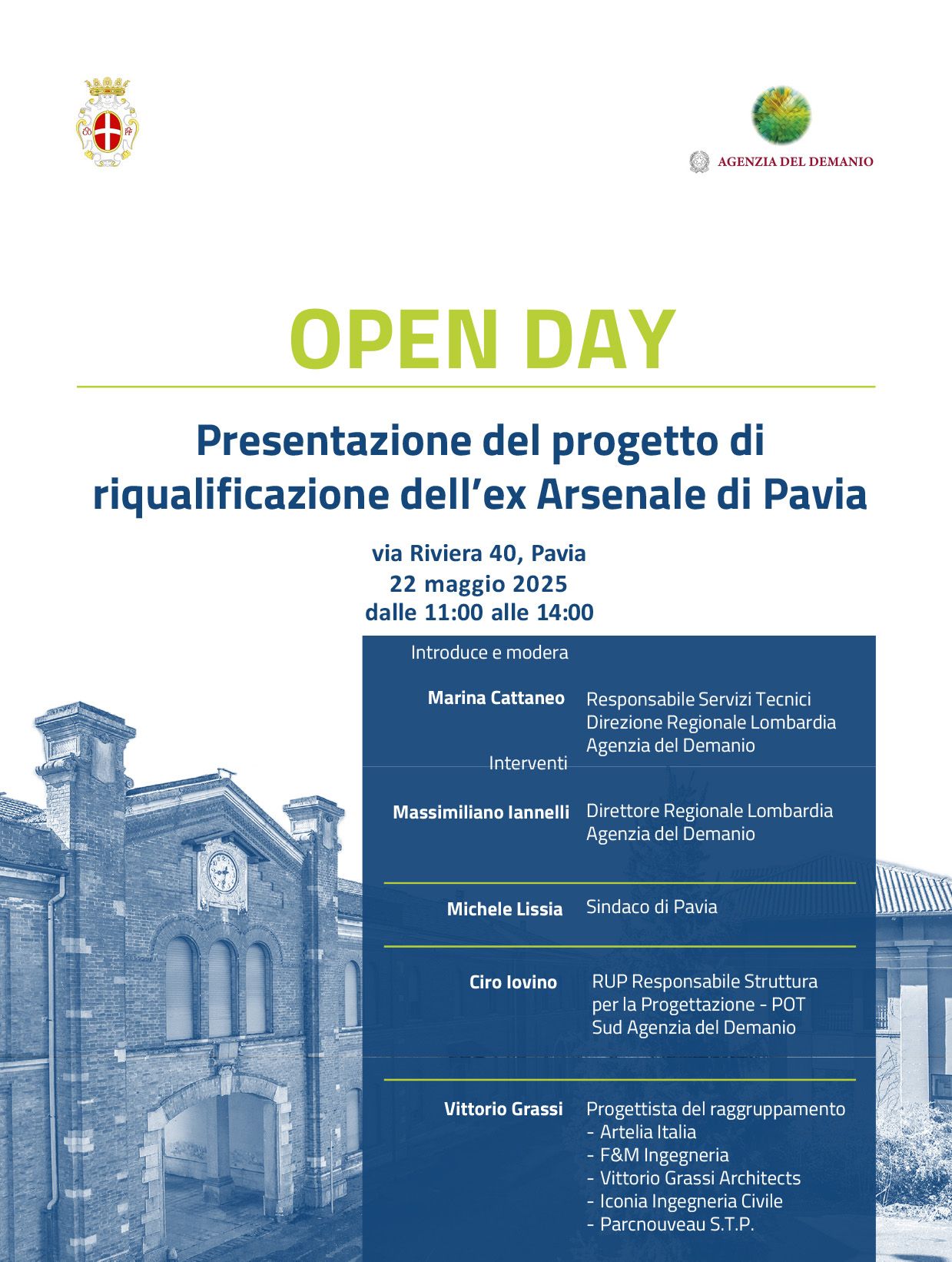 Redevelopment project for the former Pavia Arsenal